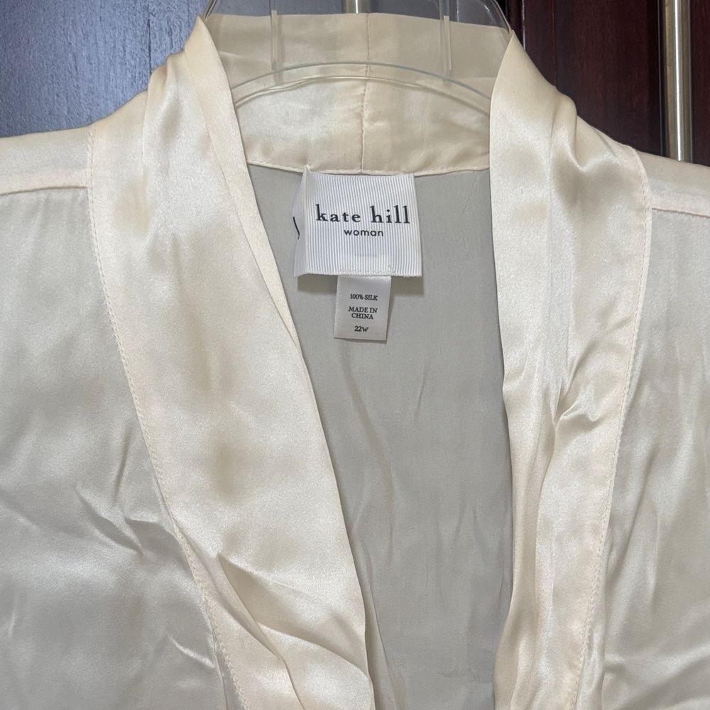 Kate Hill Ivory Satin Top